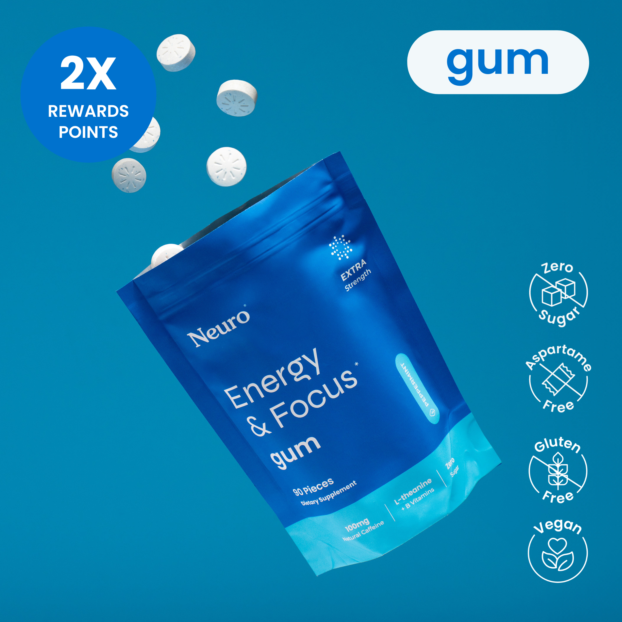 Extra Strength Energy & Focus™ Gum