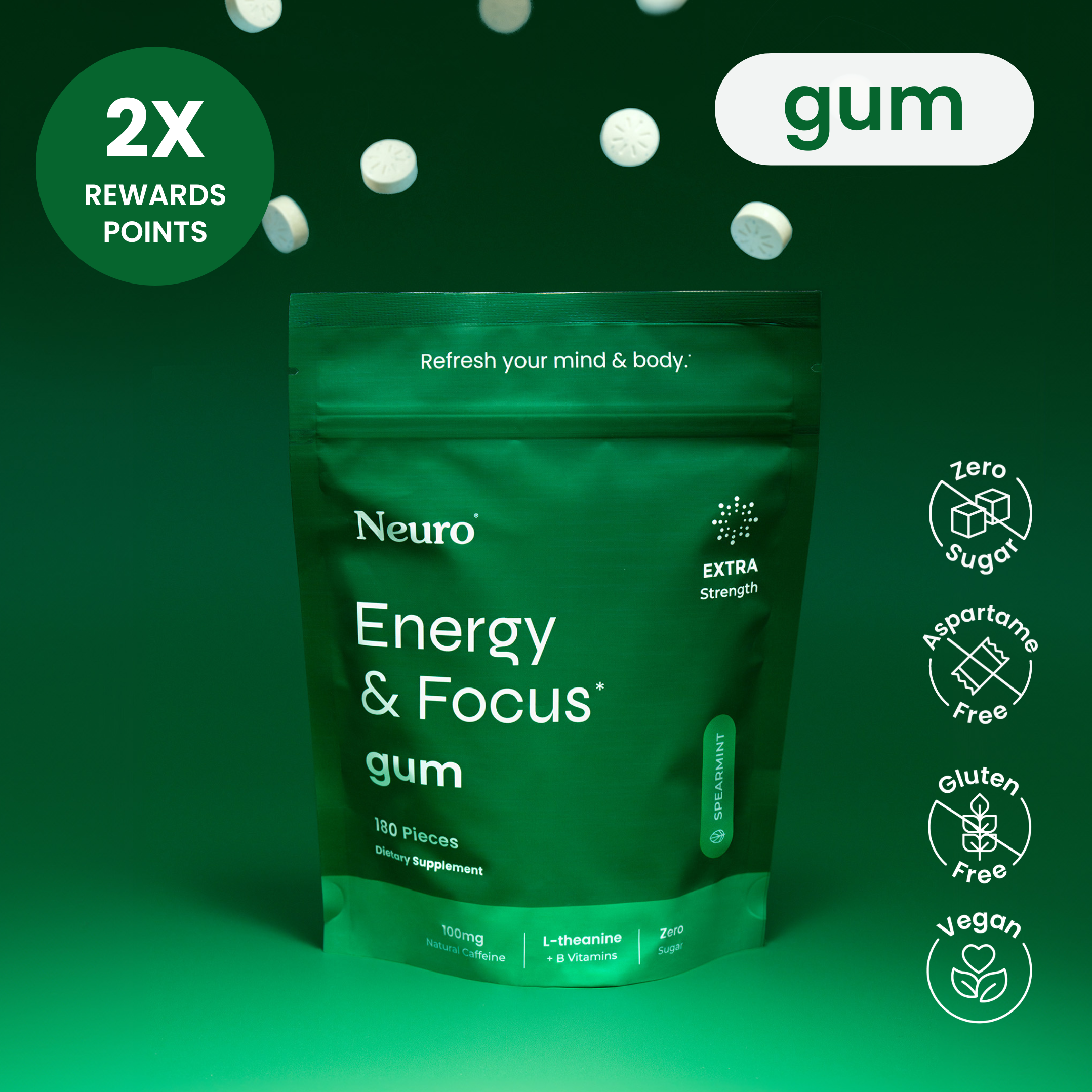 Extra Strength Energy & Focus™ Gum