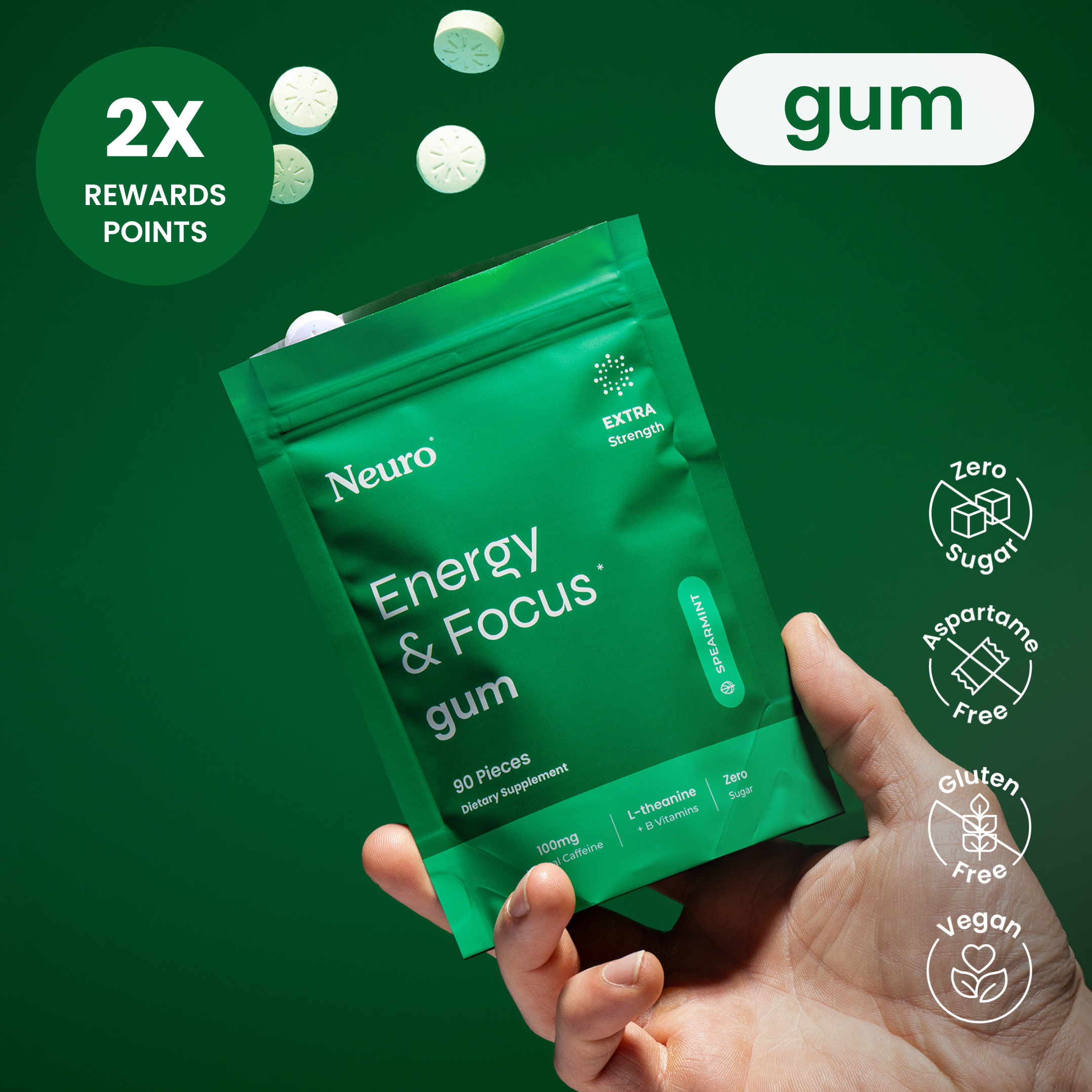 Extra Strength Energy & Focus™ Gum