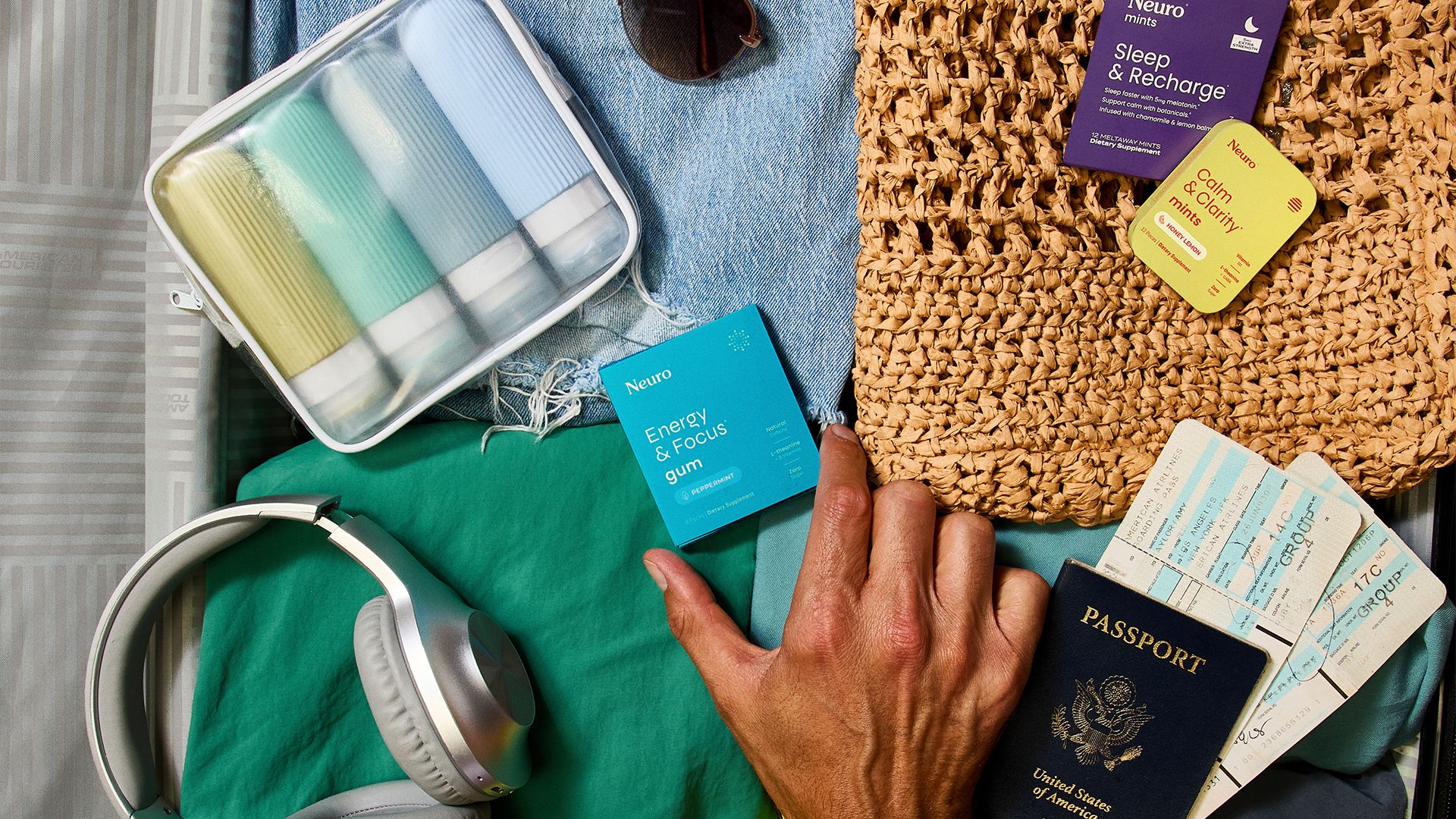 Travel essential kit with Neuro ready for travel