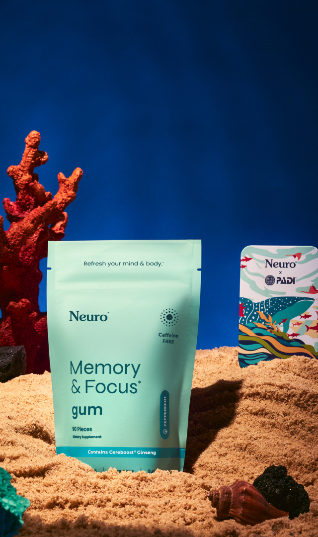 Memory & Focus Gum 90-piece Bulk Bag + PADI Whale Shark Tin