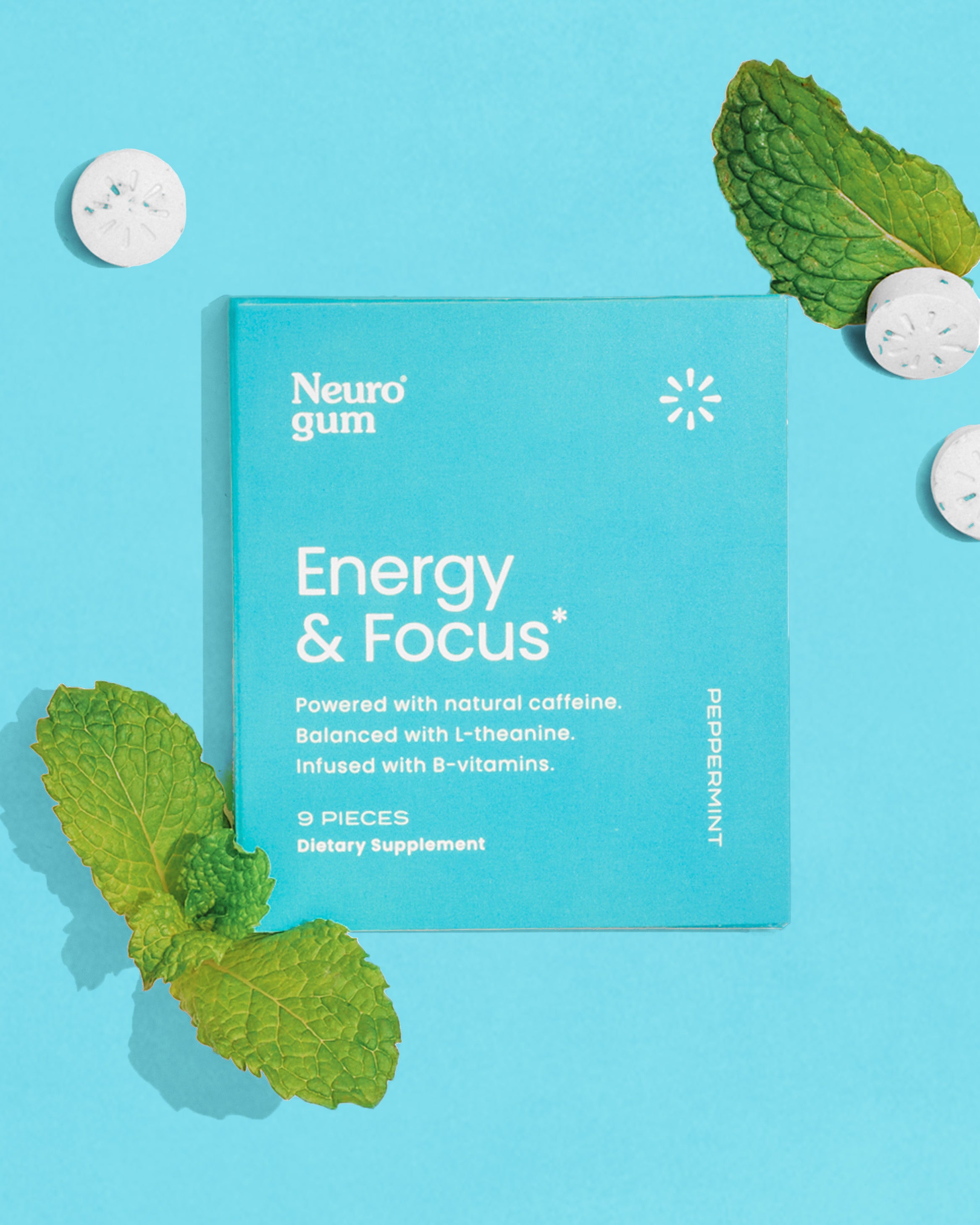Energy & Focus Gum Peppermint Blister