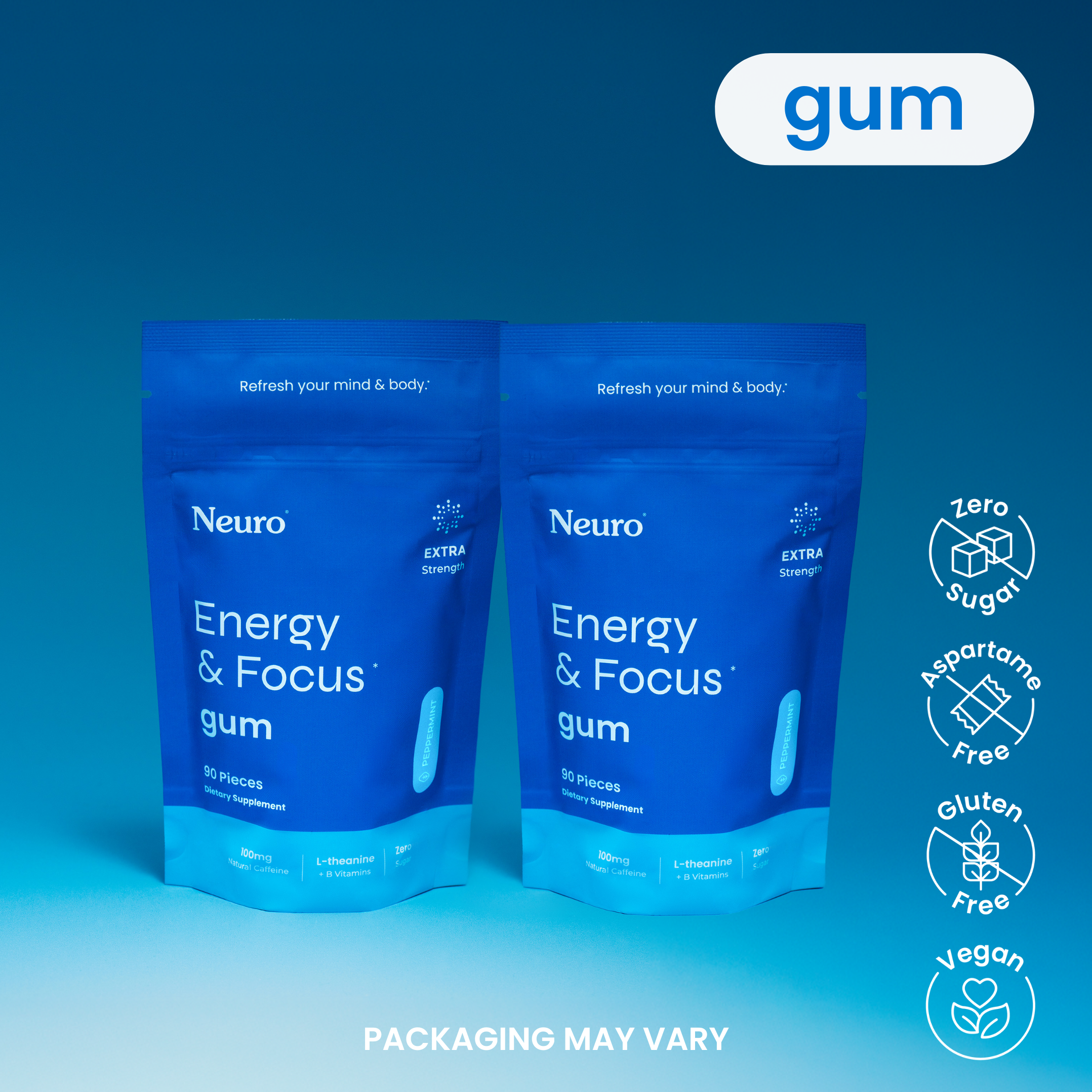 Energy & Focus™ Extra Strength Gum