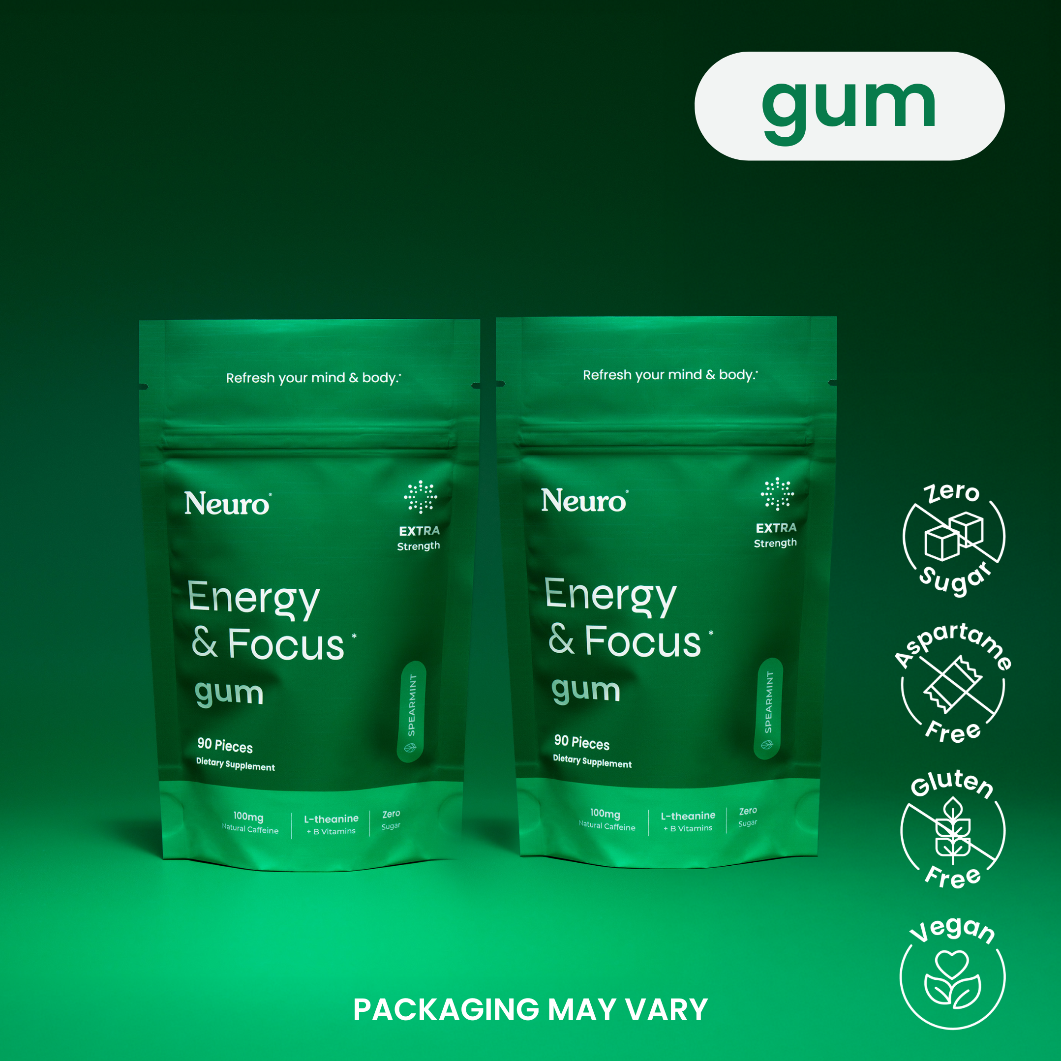 Energy & Focus™ Extra Strength Gum