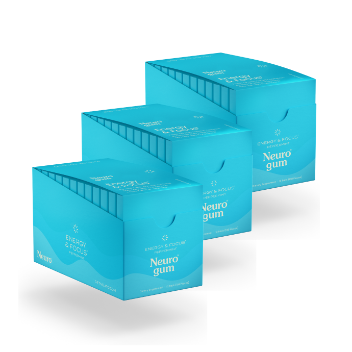 Energy and Focus Gum 3x12 pack bundle - Neuro