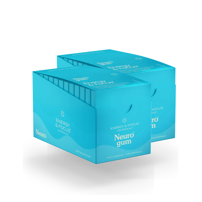 Energy and Focus Gum 2x12 pack bundle - Neuro